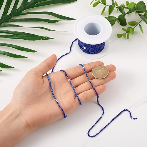 Vista 15 de Fashewelry 6 yardas de diamantes de imitación de cristal de tamaño mixto, oro y plata, bandas de diamantes de imitación de latón transparente