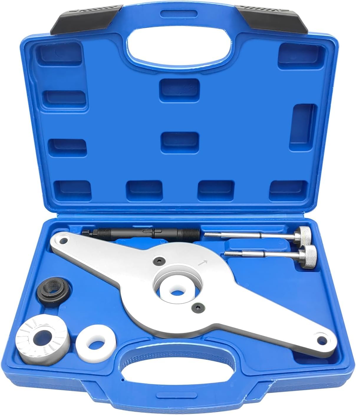 ZKTOOL Herramienta Amortiguadora de Vibraciones de Motor, Compatible con VW Au-di Skoda 1.8L 2.0L TFSI TSI EA888, OEM T10531, Removedor de Polea de Cigüeñal, Kit de Instalación de Amortiguador