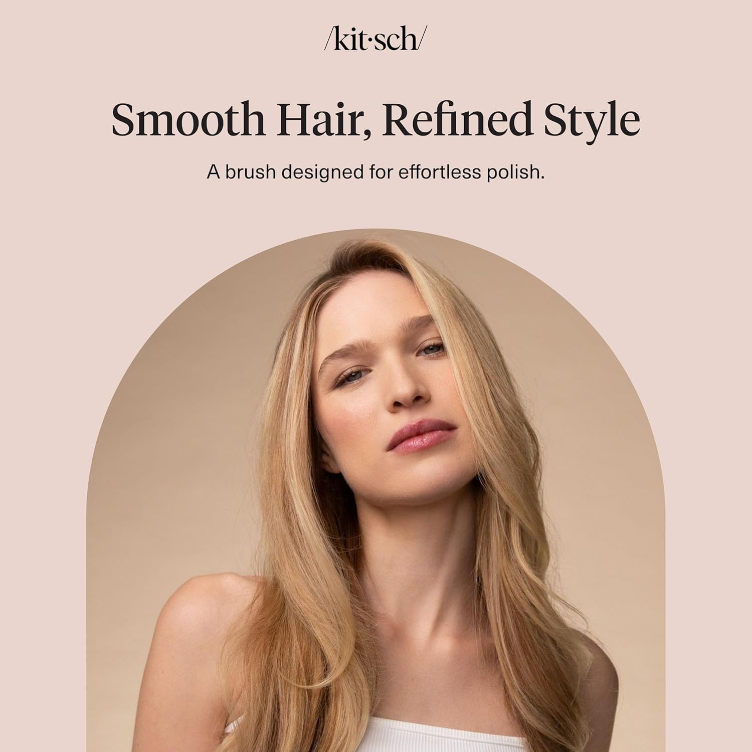Kitsch Cepillo de pelo suave y pulido, cepillo desenredante y cepillo para el cuidado del cabello, con cerdas duales, cojín flexible para control de encrespamiento, brillo y estilo suave, cepillos