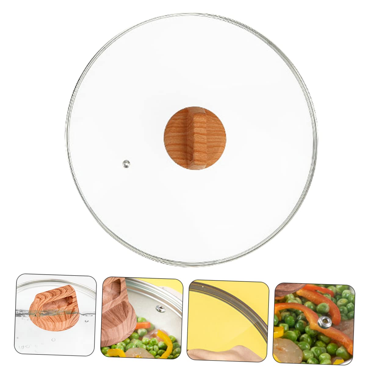 Coperchio in Vetro temperato Utensili da Cucina in Metallo Utensili da Cucina in Acciaio Inossidabile Coperchio per Padella Coperchi per Padella Coperchio di cottur