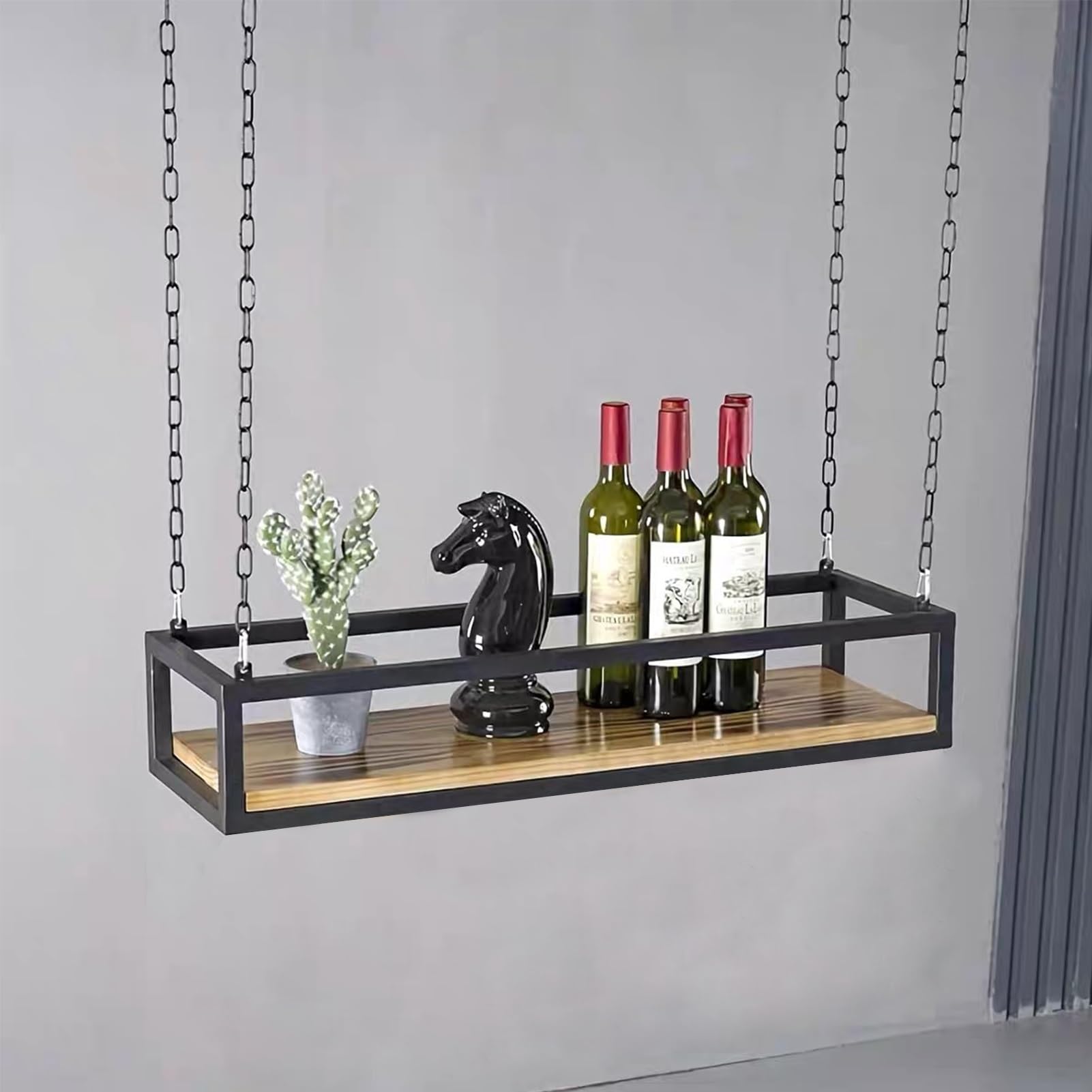 Support bouteille de vin suspendu pour sublimer l'ambiance de votre bar ou salle à manger