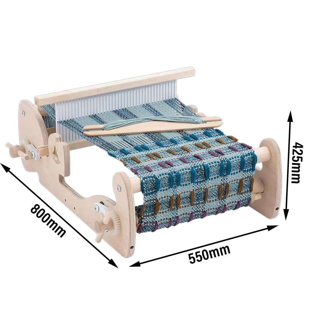 Specifiche del prodotto: Nome: Kit telaio per tessitura in legno Materiale: Legno Dimensioni: 550*425*800 mm Peso: 5 kg Articoli adatti: sciarpe, piccoli runner da tavolo, sottobicchieri, tovagliette
