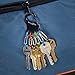Nite Ize KeyRack Steel S-Biner - Plastic Key Carabiner Organizer with 6 S-Biners - Keychain Accessories to Hold Keys Securely and Separately