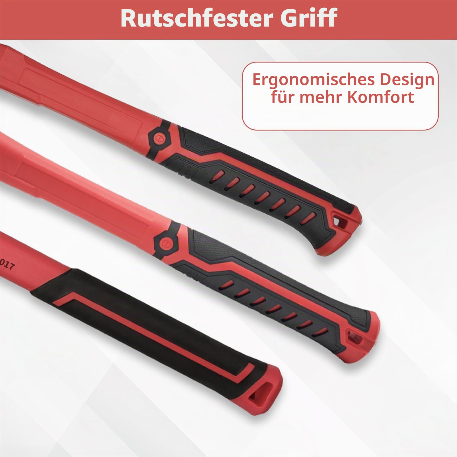7-teiliger Hammer-Set aus geschmiedetem Stahl mit rutschfestem Griff - Werkzeug-Set mit Schlosserhammer, Spitzhammer, Vorschlaghammer, Gummihammer für Heimwerker und Bauarbeiten