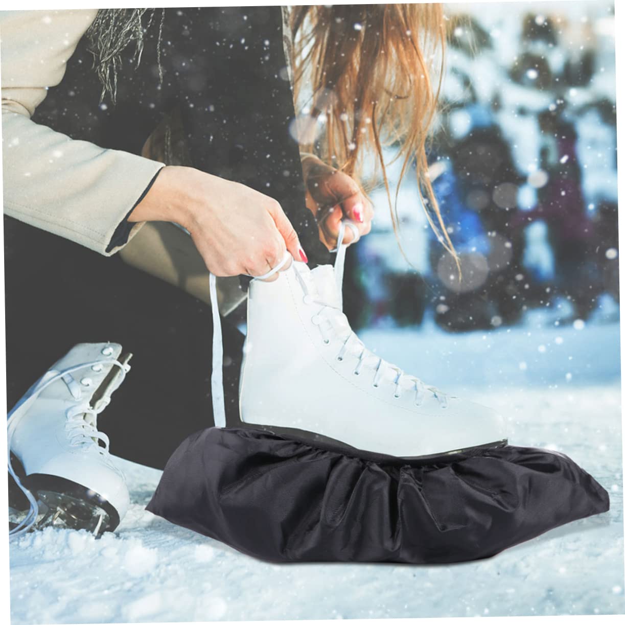 ifundom Cubiertas Elásticas para Hielo De Fundas De Cuchillas Accesorios Antideslizantes para Patinaje Mantiene Cuchillas Secas Y Previene Oxidación