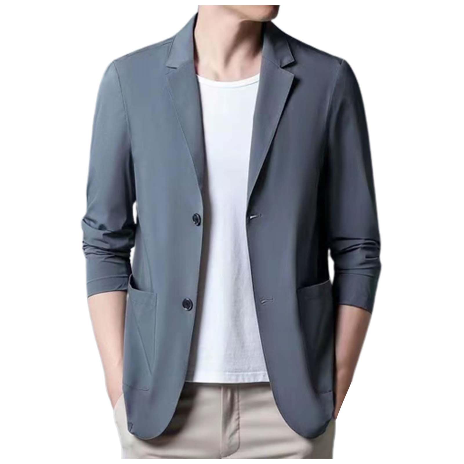 Lolvmvchi Kyayu Lightweight Summer Suit Jacket Men 2024 Sport Coats Casual Two Buttons Jackets