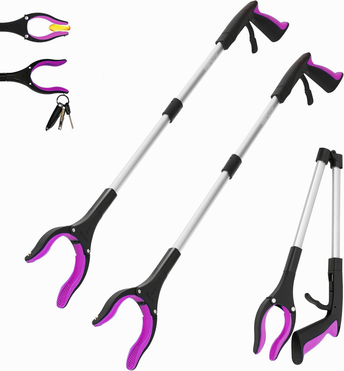 GrabRunner Greifzange mit magnetischem Griff, 81,3 cm, FDA-registriert (3010288069), 2 Stück
