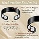 Cigmag 2PCS Lymphdrainage Magnetring Damen Herren Frauen Finger 99% Reines Kupfer 4 Ultrastarke Magnete Verstellbar mit Geschenkbox (Schwarze)