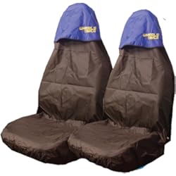 Fundas Asientos Mitsubishi Asx Coche Van SUV protectores de fundas para asientos delanteros de coche 2 dos impermeable (azul Top)
