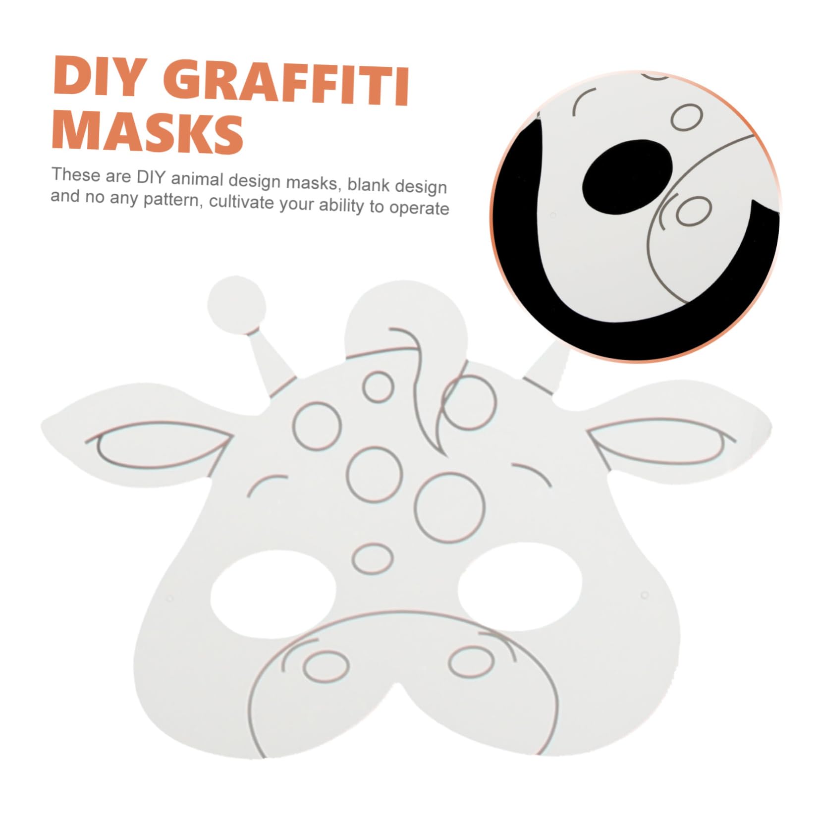 ibasenice 3sets Maschere Animali Fatte Mano Per Maschere Vuote Per Feste Di Halloween e Costumi Per Attività Creative e Giocattoli Per Feste
