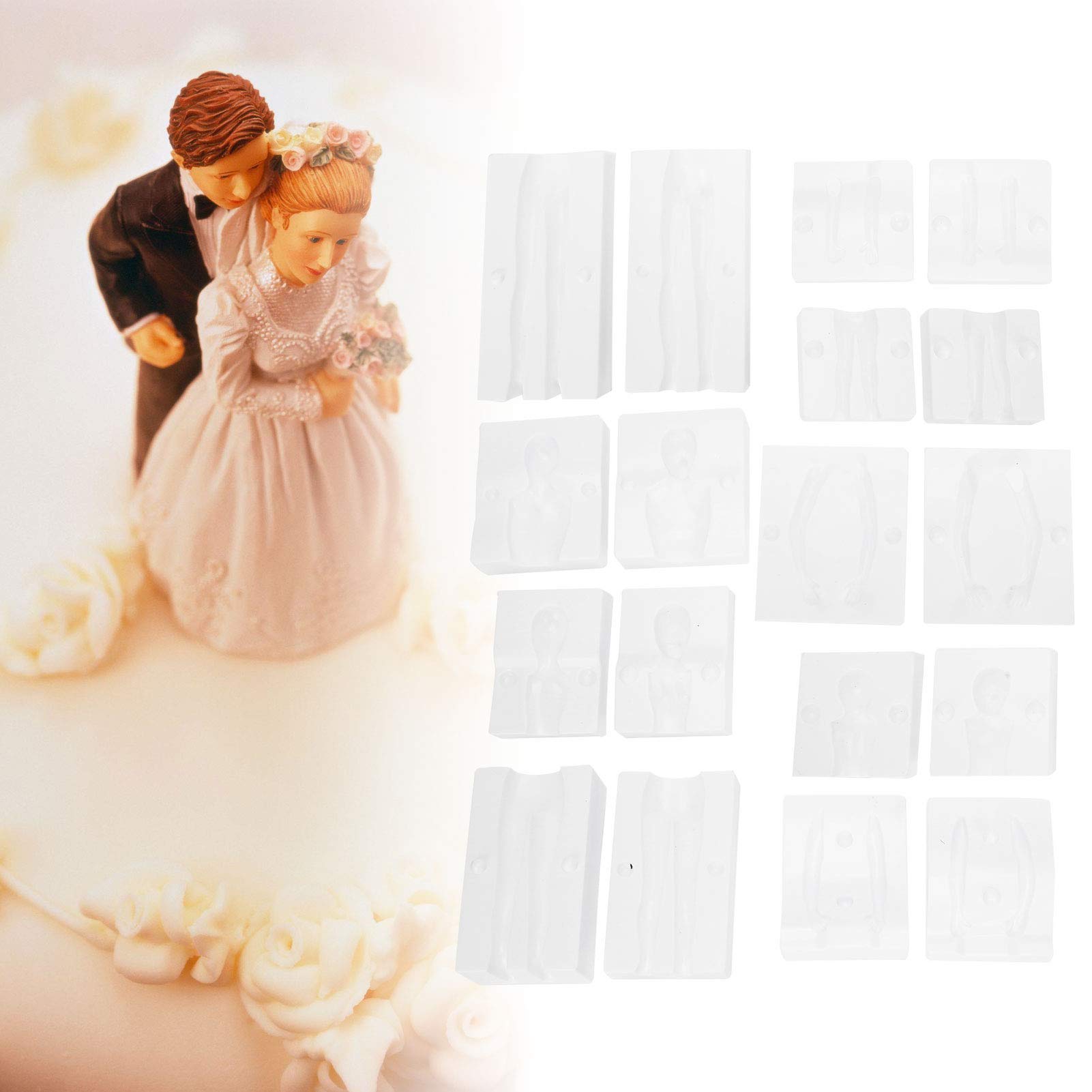 Human Cake Decoration Moulds,Fondant Figures for Cakes,Human Cake Decoration Moulds Fondant Figure Mould Baking Kit for Icing and Cake Decorating Cake Figure Mold Family Set - Image 4