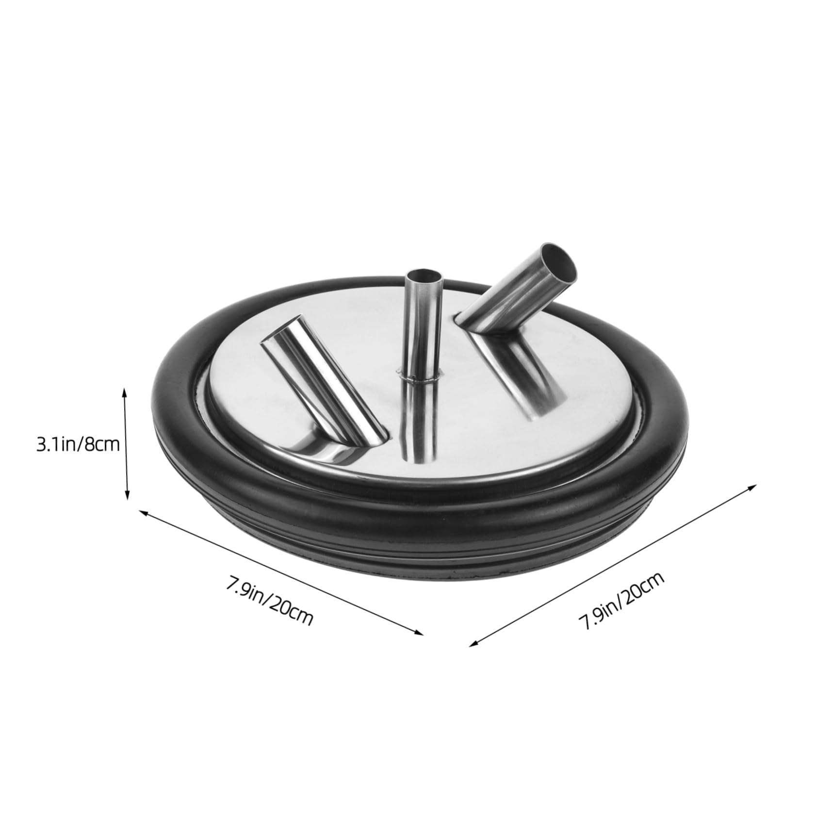 Parliky Stainless Steel Milk Bucket Lid for Milking Machine Goat Sheep Cow Pump Lid 3-Inlet