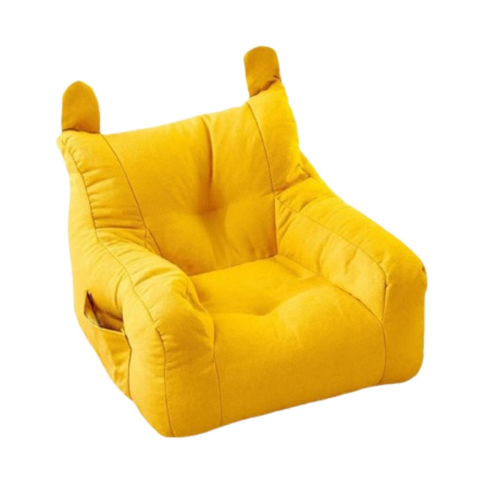 Kids Bean Bag Chair Soft Cartoon Cute Floor Chair for Bedroom Dorm Apartment Yellow|Furniture|Bean Bags & Inflatables-image-7