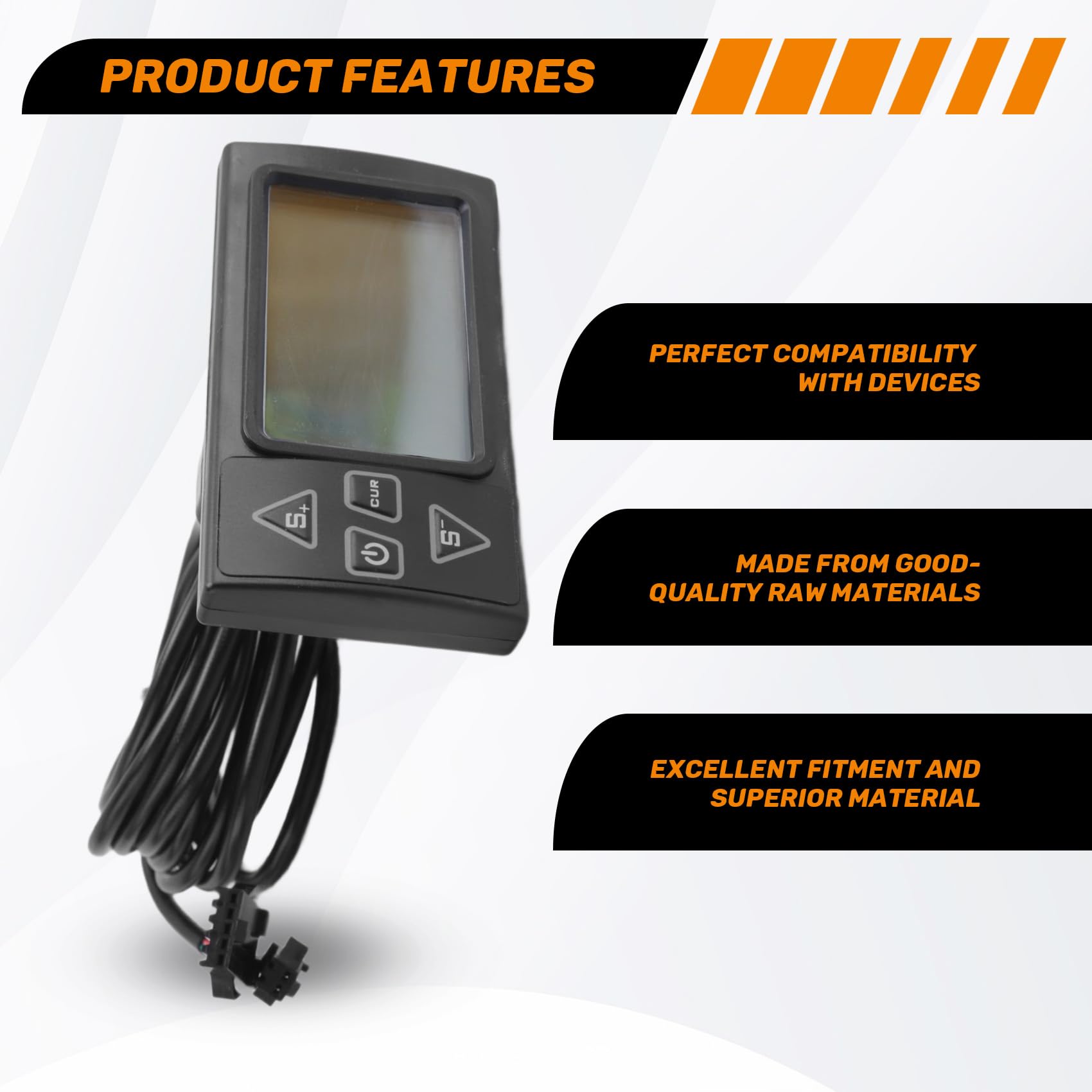 Écran LCD Ebike 24 V 36 V 48 V 60 V S861 LCD pour vélo électrique Contrôleur BLDC Panneau de contrôle (prise SM)