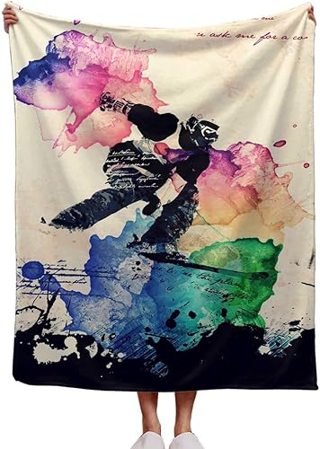 Miniatura 1 de WHYATT Manta Preppy Retro Poster Letras Diseño Cobijas para El Frio Camping Viaje Picnic 40 pulgadas X 60 pulgadas