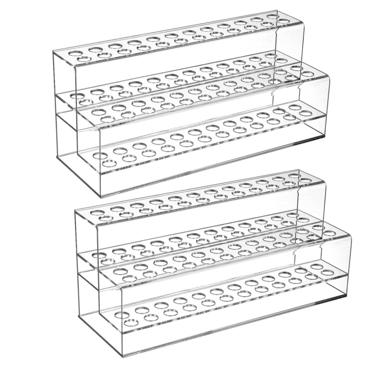 HOMSFOU 2pezzi Portapenne in Plastica Espositore Per Penne Scomparti Organizer Scrivania Per Matite Colori e Adatto Per Casa e Ufficio