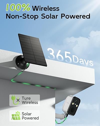 Miniatura 5 de Cámaras de seguridad 2K inalámbricas para exteriores, WiFi 2.4G5G, cámara solar inalámbrica para exteriores, visión nocturna a color, energía solar,