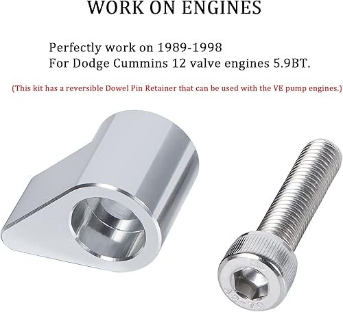Miniatura 10 de Kit de reparación KDP de pasador Killer para 1989-1998 para Dodge Cummins 12 motores de válvulas 5.9BT (negro)