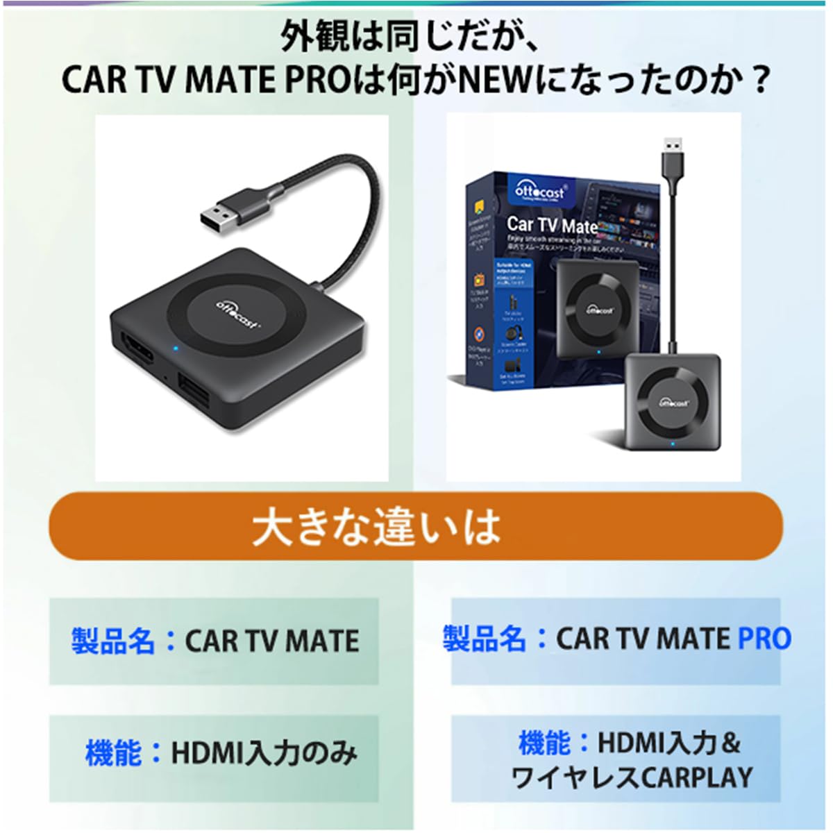 Amazon.co.jp: 【公式】オットキャストOttocast カーテレビメイトプロ  