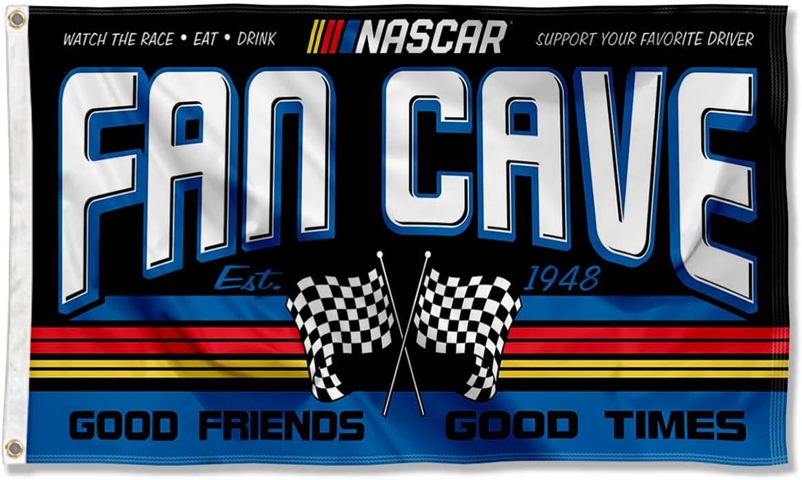 NASCAR Fan Man Cave Banner Flag