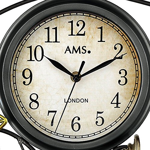 Horloge murale AMS 9446 pendule en bois noble de qualite