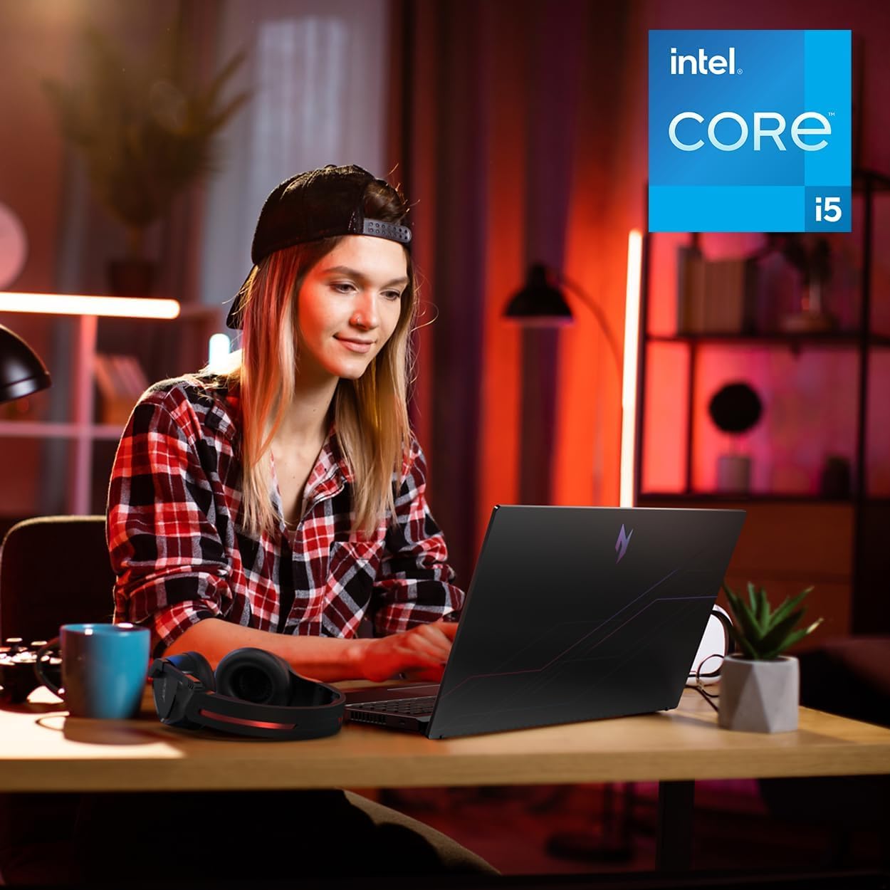 acer Nitro V 15,6" FHD Gaming Laptop, Intel Core i5-13420H, GeForce RTX 4050, 16GB RAM 1TB SSD, 128gb 9H Docking Station, Webcam, Wi-Fi, Tastiera retroilluminata, Bluetooth, Windows 11 Home, Nero
