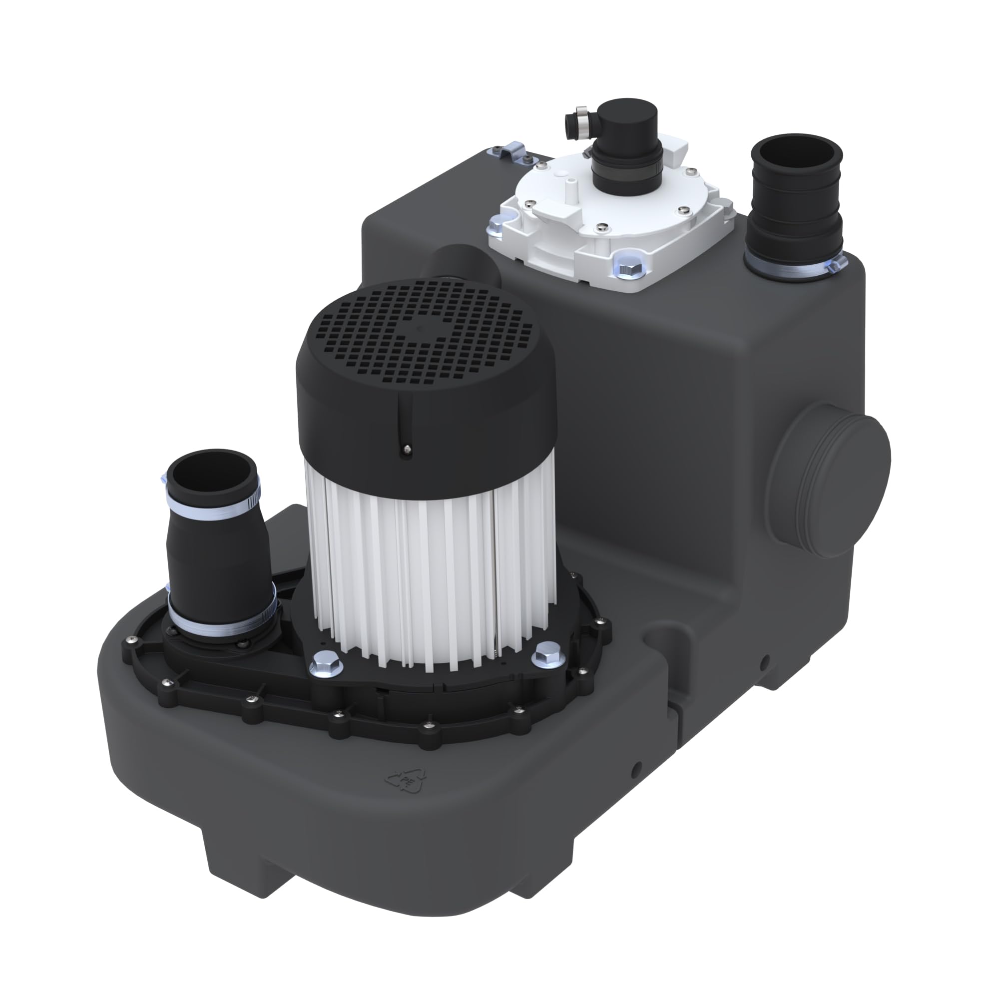 SFA – Sanicubic 1 GR HP S – Kleinhebeanlage für Abwasser – Bodenstehend – Schneidwerk Pro X K2 – 2 niedrige Zuläufe – Für Haus, Wohnung & Geschäftsräume – 42 x 51,8 x 40,1 cm – 2.000 W