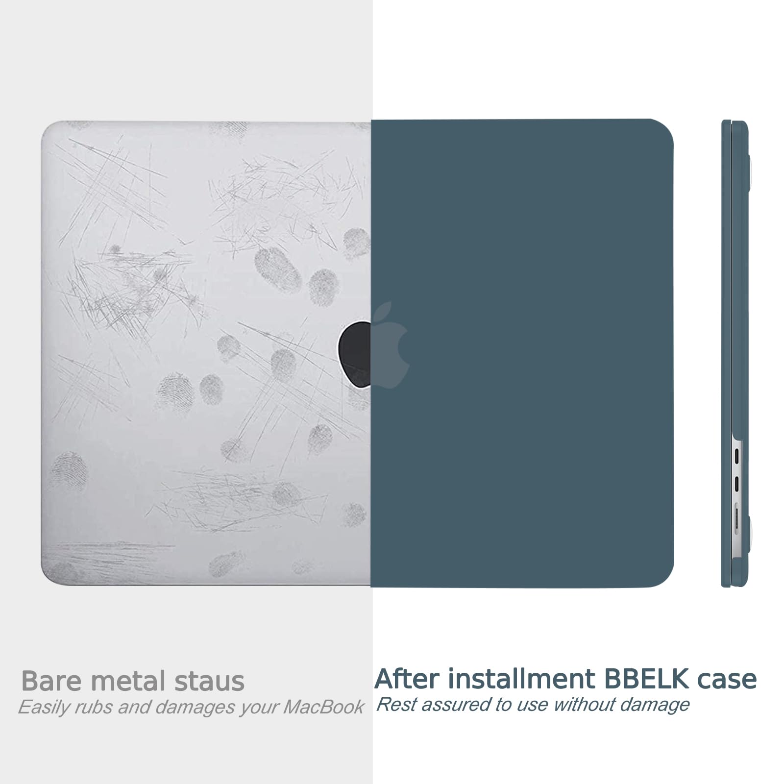 B BELK Schutzhülle Für MacBook Air 13,6" (2022-2025, M2/M3/M4) - Hartschale + Displayfolie + Tastaturschutz