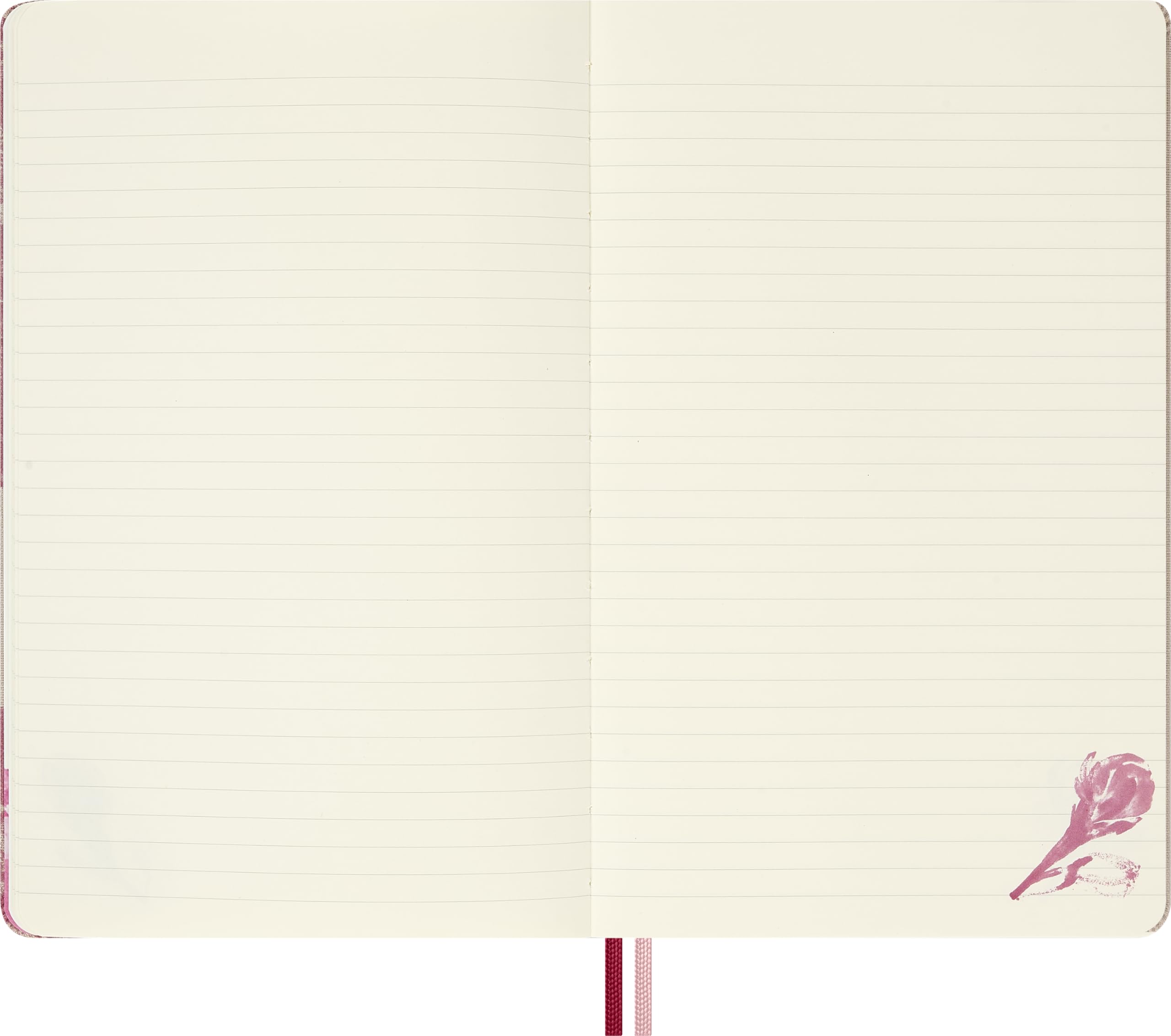 Moleskine Sakura Kreativset, Notizbuch L/A5, liniert, fester Einband, Sakura Holzstempel, 2 Stempelkissen, wiederverwendbare Geschenkbox