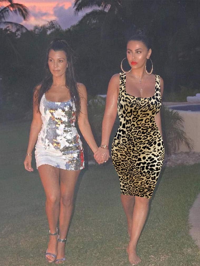 LAGSHIAN Women's Sexy Bodycon Tank Dress Sleeveless Basic Midi Club Dresses - Image 6