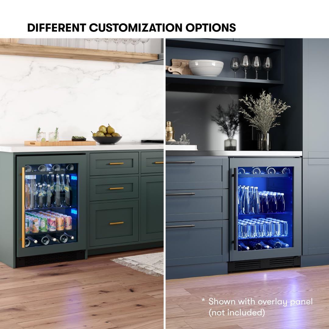 Zephyr Presrv 24 Inch Panel Ready Single Zone Beverage And Wine Fridge 7 Bottles, 108x12oz Cans Under Counter, Built In Cooler (Handle Sold Separately, Wood Panels Not Included) on Fridge.com - View 2