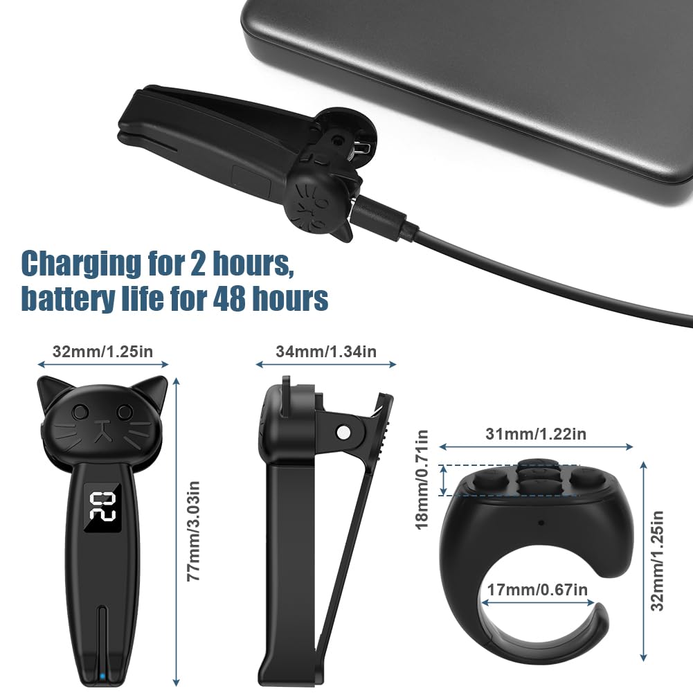 Vicloon RF Telecomando Pagina Turner per Kindle, iPad, Tablet, Scattare Foto, Registrazione Video