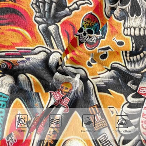 ODAWA Skull Skateboard Fire Black Tag Free Toddler Briefs Cotton, Boys Underwear 2T3