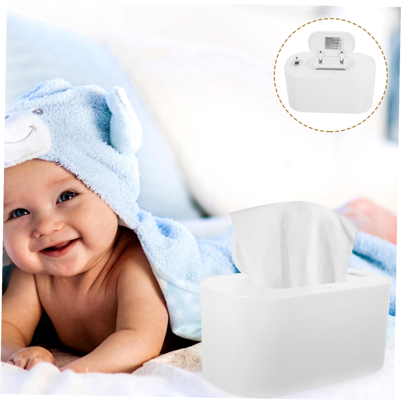 Calentador de Toallitas Húmedas USB Portátil para Bebés Calentamiento Rápido y Uniforme Batería de Gran Capacidad para Viajes y Uso Diario