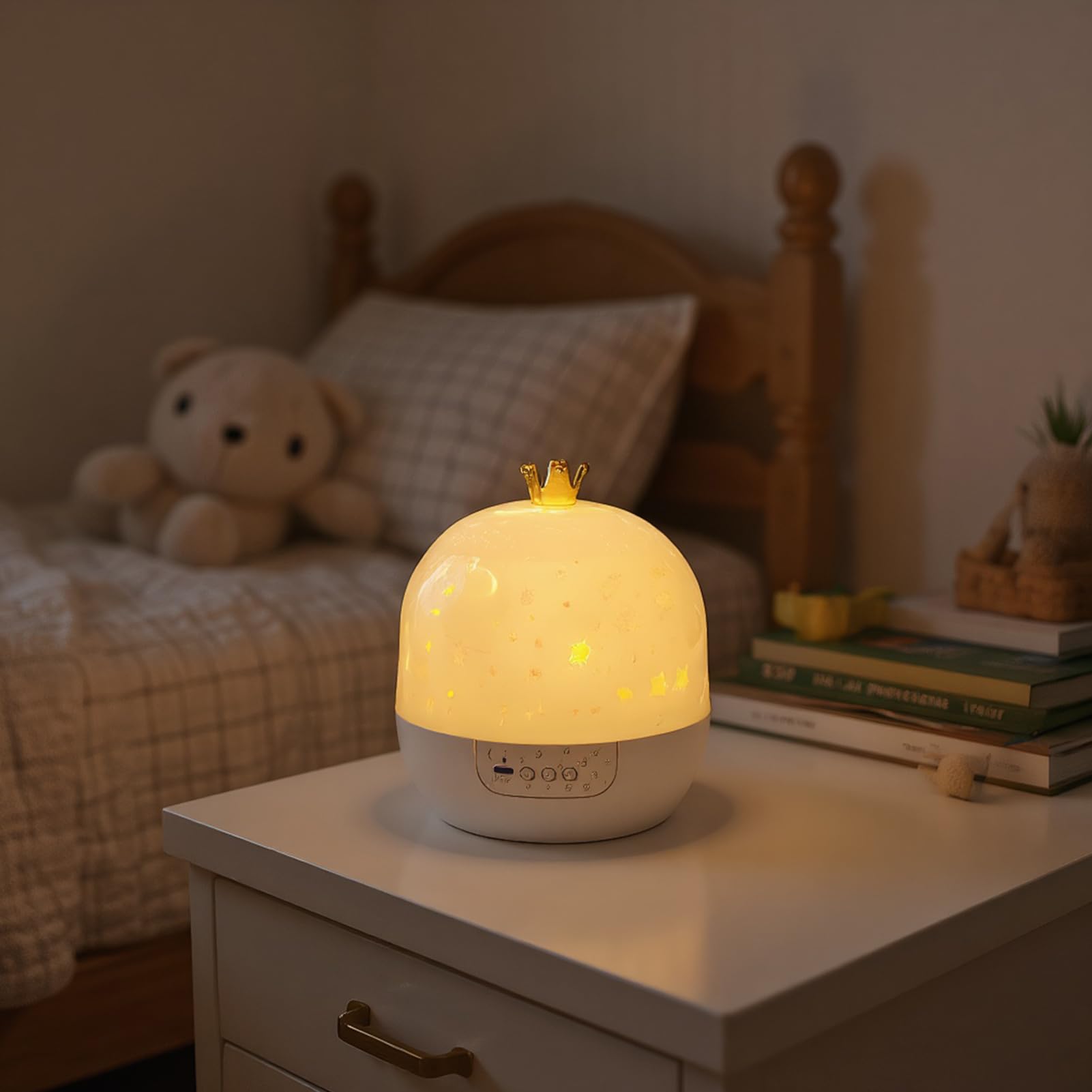 Projecteur de lumière de nuit galaxie, rotation à 360° avec musique, projecteur mural apaisant pour chambre d'enfant, aide au sommeil, détente dans la chambre, lampe de chevet décorative