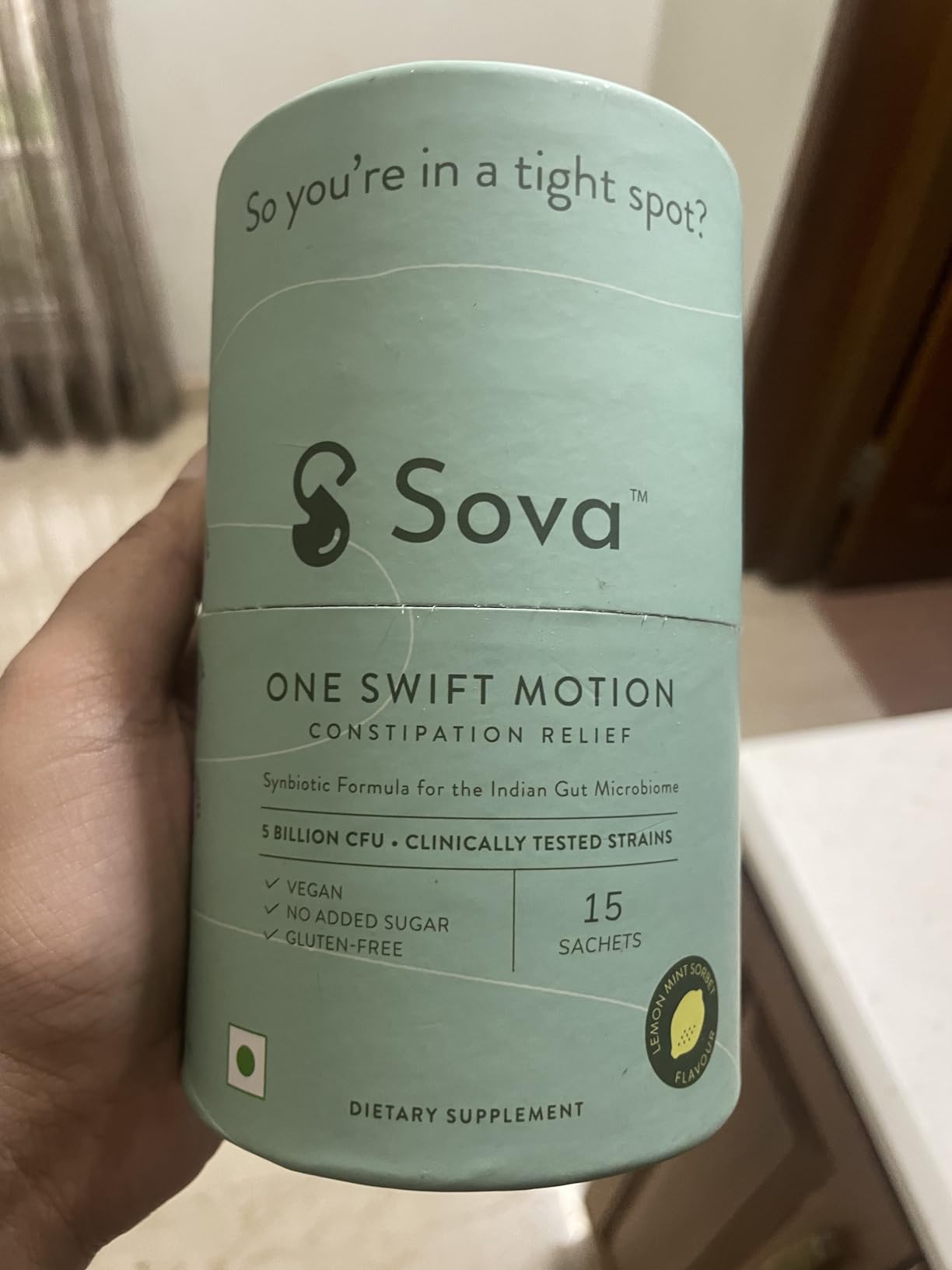 Sova Probiotics Supplements with Psyllium Husk for Constipation Relief