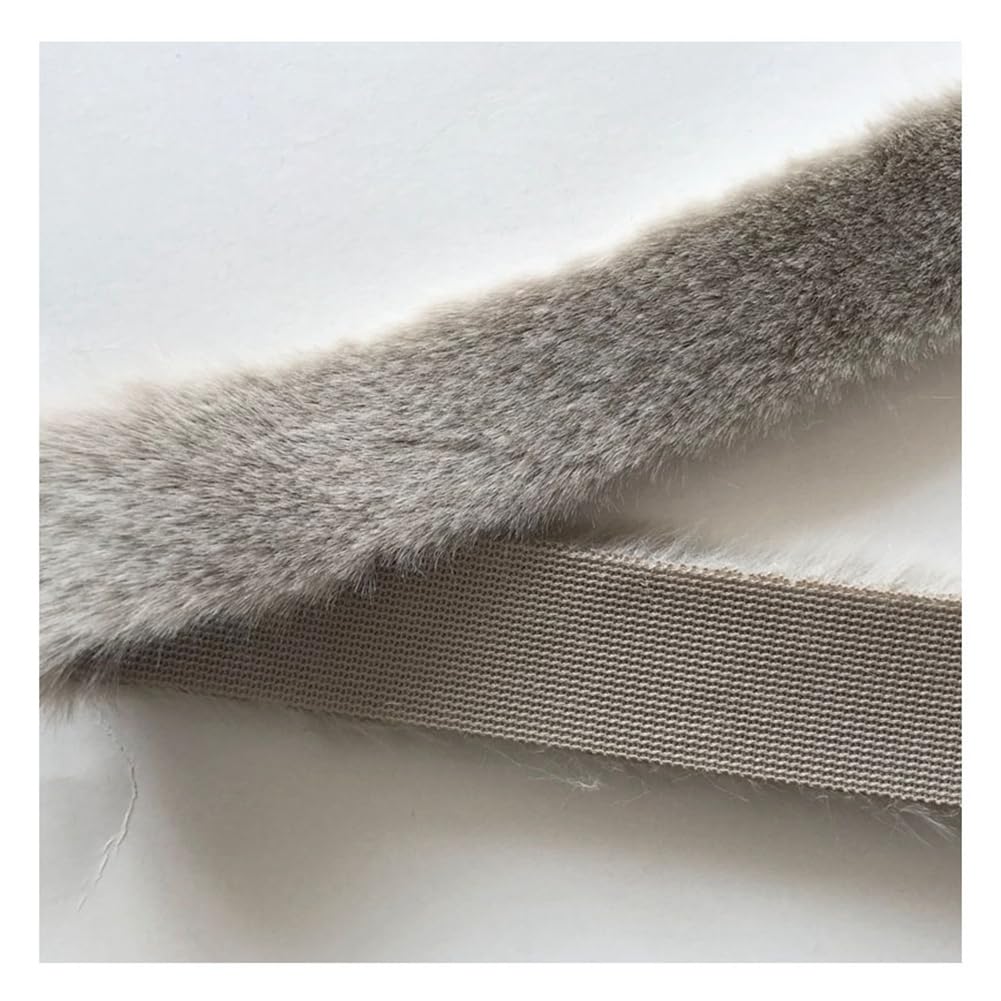 Yurosiay Pack of 5 1 m x 5 cm Faux Fur Border DIY Handmade Faux Fur Ribbon Soft Fluffy Faux Fur Trim Plush Border for Sewing Artificial Fur Border for Costumes Crafts Hooded Coffee