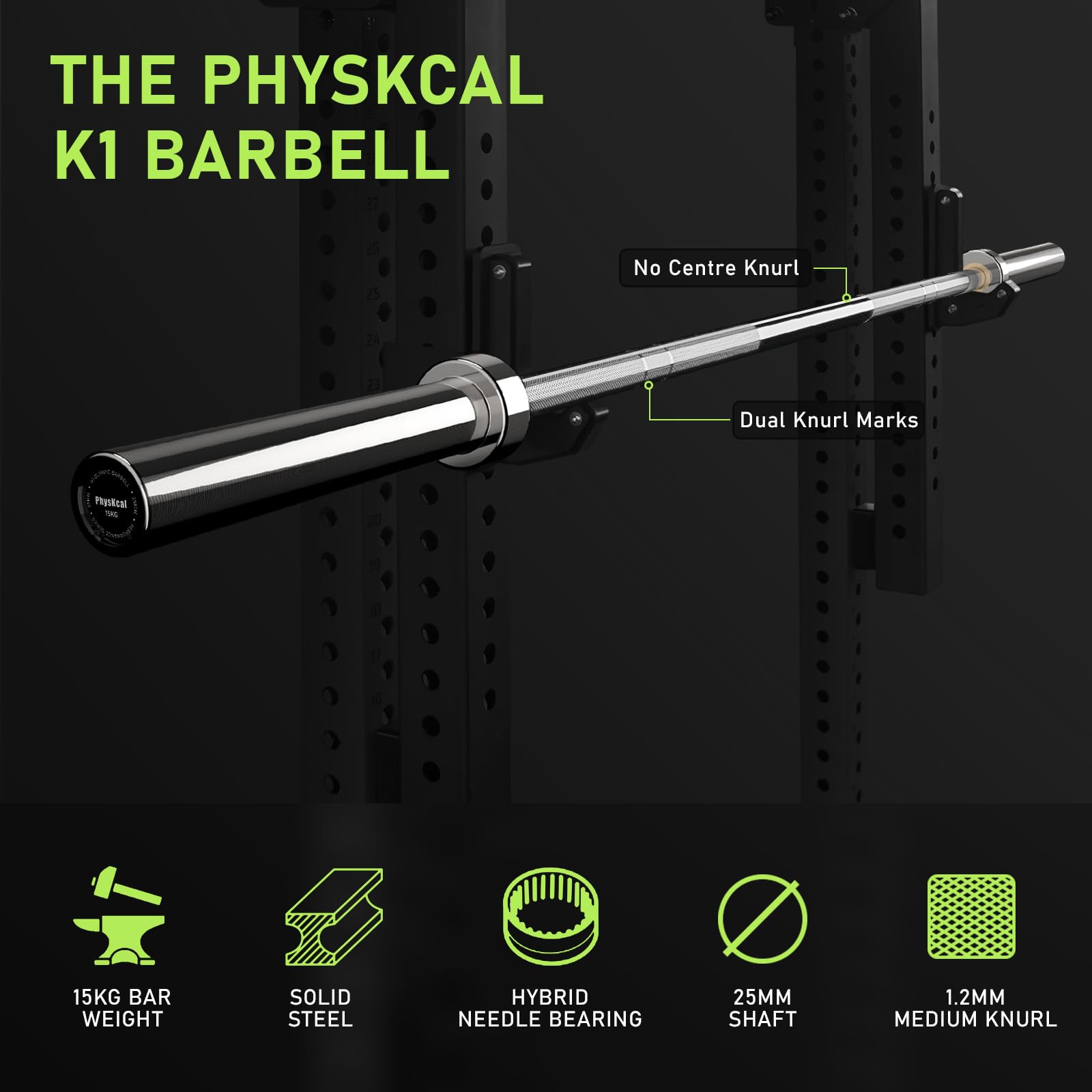 PhysKcal 201 cm sztanga 15 kg damska sztanga
