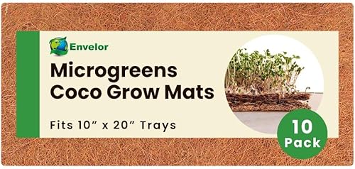 Miniatura 1 de Envelor Coco - Alfombrilla de cultivo para bandejas de semillas microverdes, almohadillas de cultivo hidropónico, bandeja de germinación, hojas de