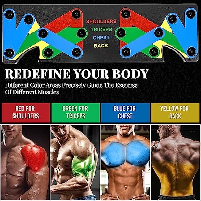 Pushup Board 15 in 1 | Perfect Push Up Board | Push Up Bar Handles | Multi-Functional Pushup Board Fitness Floor | Strength Training Equipment | Home Workout Equipment | Perfect Choice for Daily Gifts