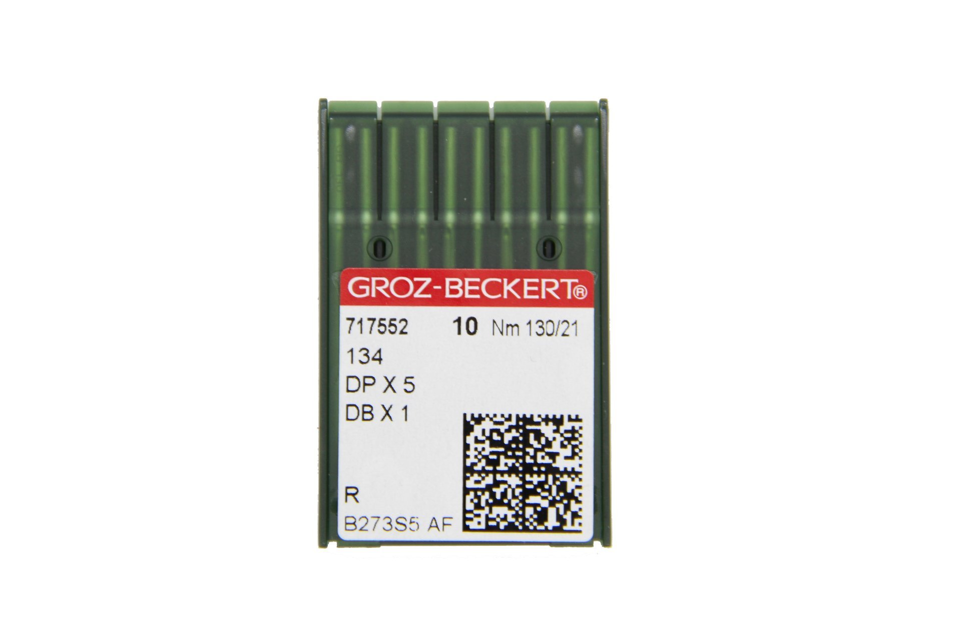 Groz-Beckert Pack of 10 Sewing Needles 134 with Round Piston and Bullet Tip for Industrial Sewing Machines (Nm. 130/21)