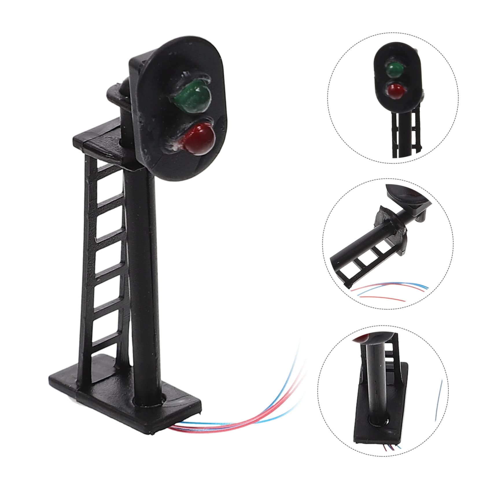 YARNOW DIY Signal Model Artificial Signal Light for Sandbox Decor Realistic Train Signal Ornament Miniature Landscape Accessories for Creative Scenery Construction