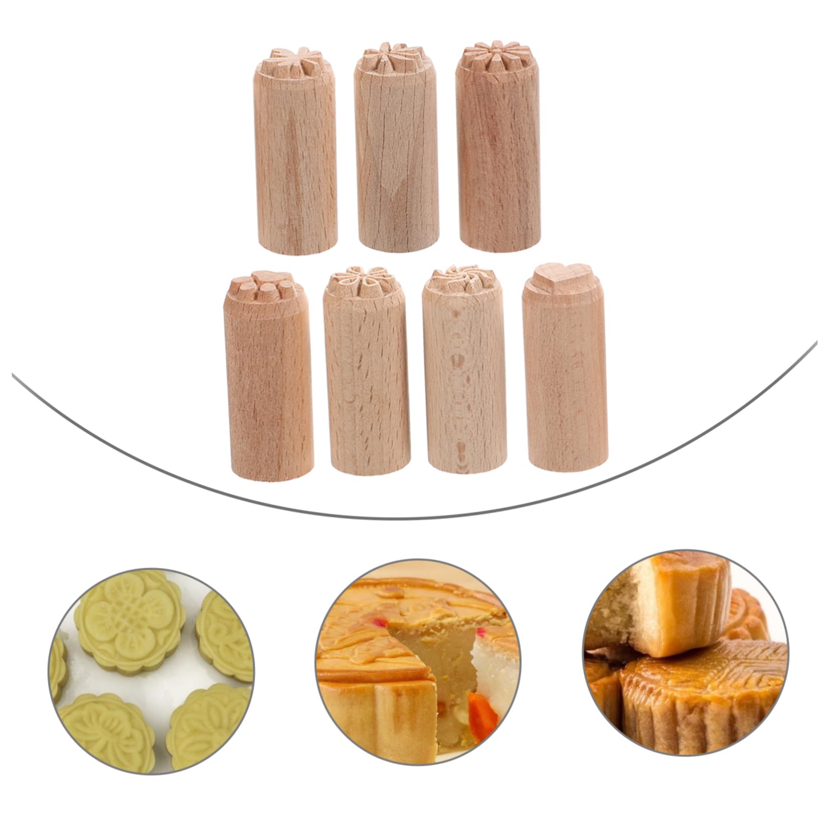 NUOBESTY 3stücke Holzstempel Für -projekte Teiliges Aus Handgefertigten Holzstempeln Mit Verschiedenen Designs Für Töpferarbeiten Und Kreative Bastelarbeiten