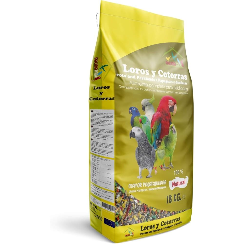 Alimento 100% Natural y equilibrado para Loros Faunamix - 18kg