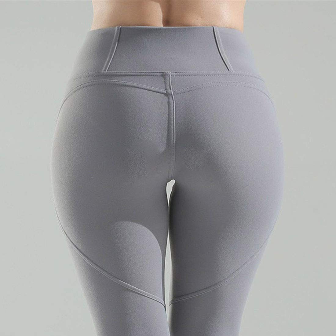Moda Leggins Sportivi Donna, Leggings da Yoga per Donna, Allenamento per Il Controllo della Pancia, Stretching, per Il Ciclismo in Palestra Elegante, Gray, L