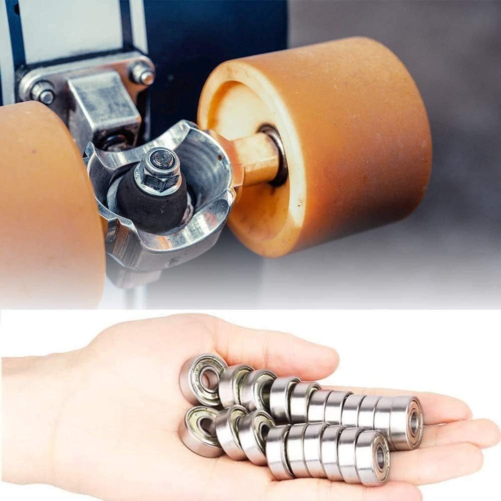 50 Cuscinetti A Sfera 608ZZ - 8x22x7 Mm, Doppia Schermatura, Per Skateboard, Scooter, Pattini - Foto 2