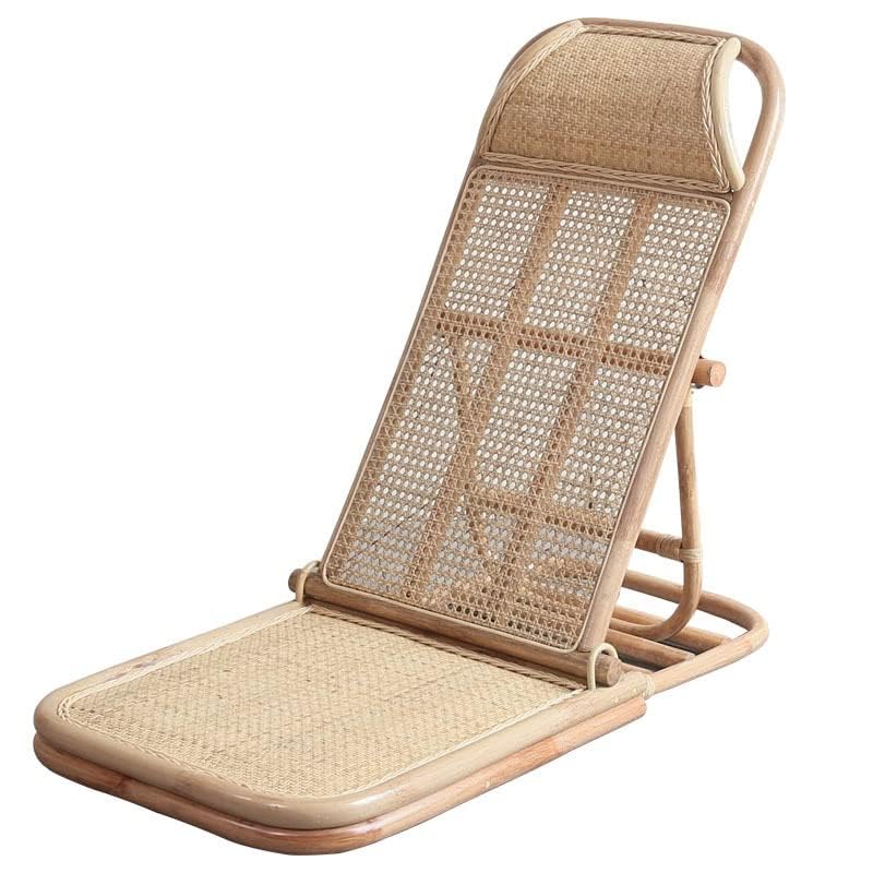 Chaise longue de jardin en rotin inclinable pour terrasse et plage
