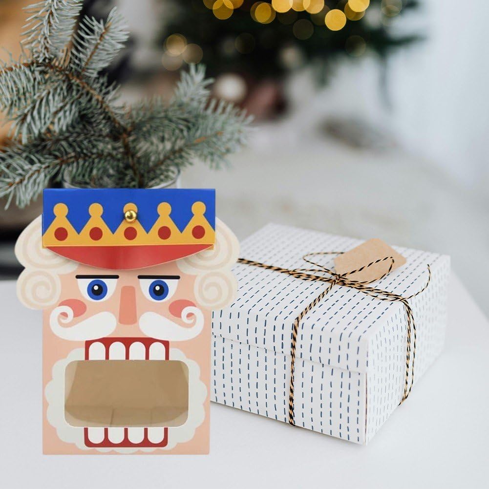 50 Scatole Regalo di Natale con Finestra, Scatole di Caramelle, Scatole di Dolciumi di Natale, Scatole di Dolciumi per Bomboniere per Feste di Natale