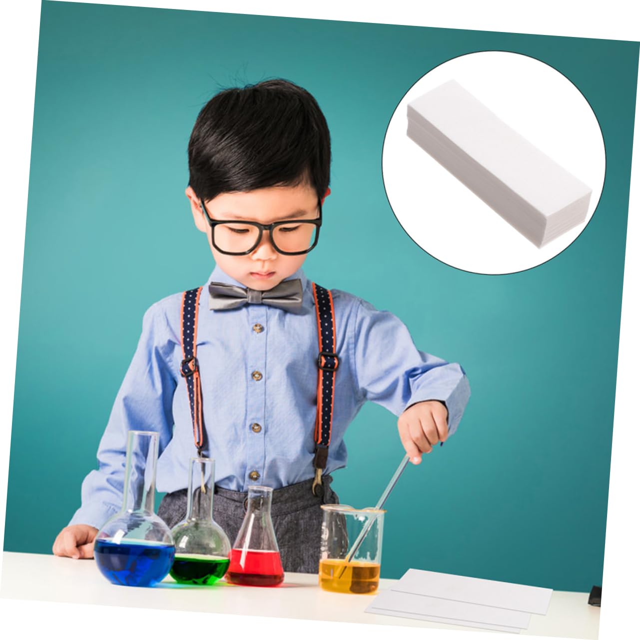 HEALEEP Rectangular Labs Filter Paper 400 Sheets of Qualitative Filter Papers for School Use