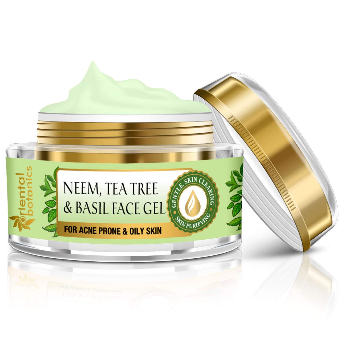Oriental BotanicsNeem, Tea Tree And Basil Anti Acne Face Gel - For Oily Skin, 50g